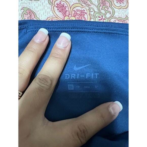 Nike Blue Gold Checkmark High Rise Full Leggings Workout Active Size XS - Picture 7 of 9